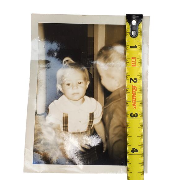 Vtg Cute Children Playing Together Family Monochrome Photography Found Snapshot - Picture 3 of 4